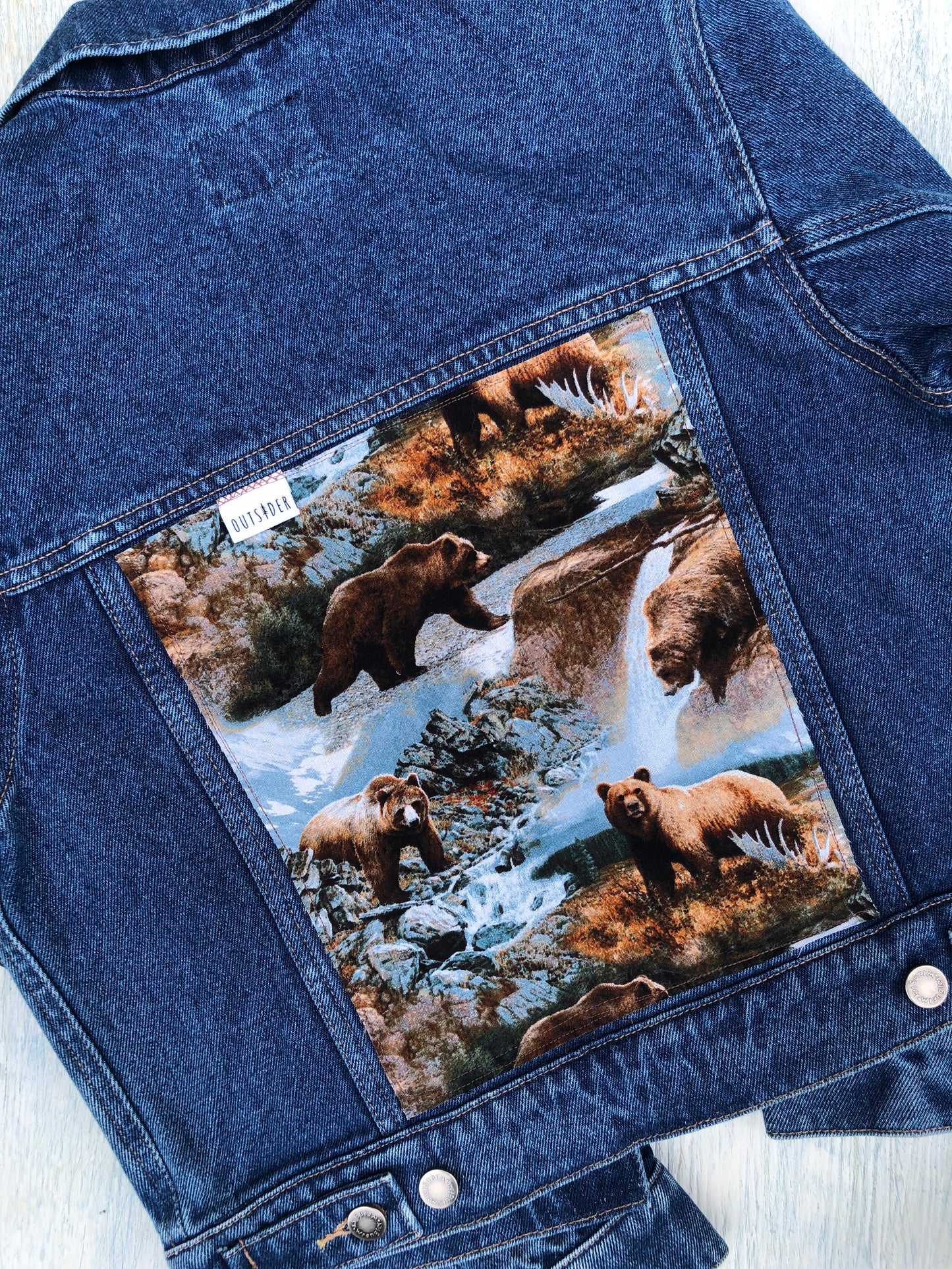 Brown Bear Denim Jacket ~ 8/10