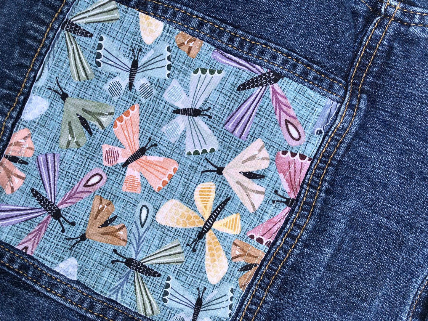 Butterfly/Moth Girl Denim Jacket 4/5
