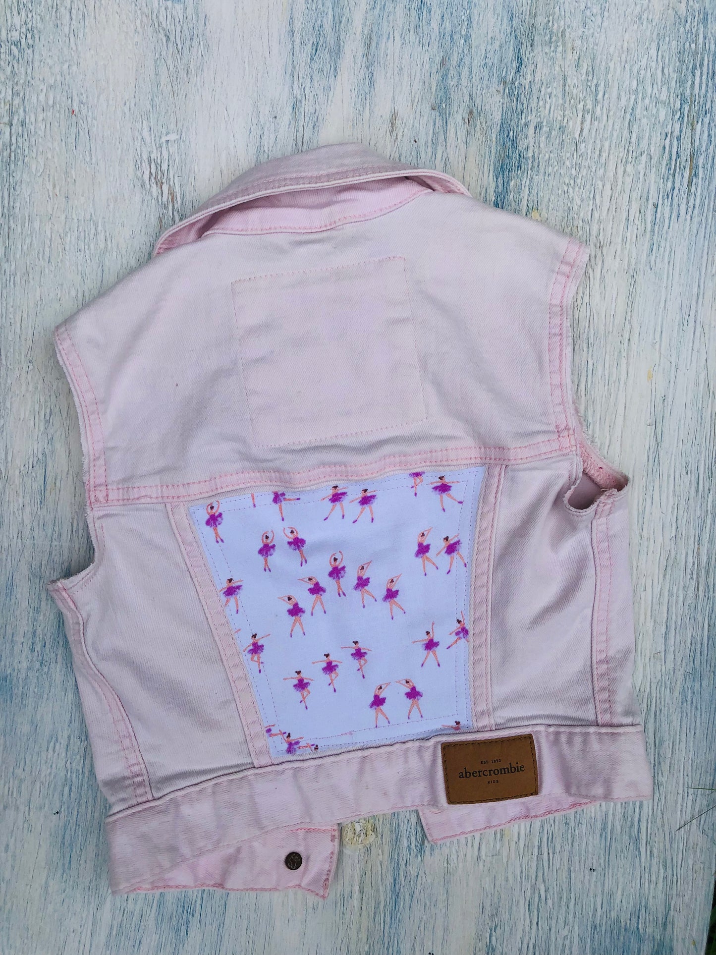 Ballerina Pink Denim Vest- Small (5-7)