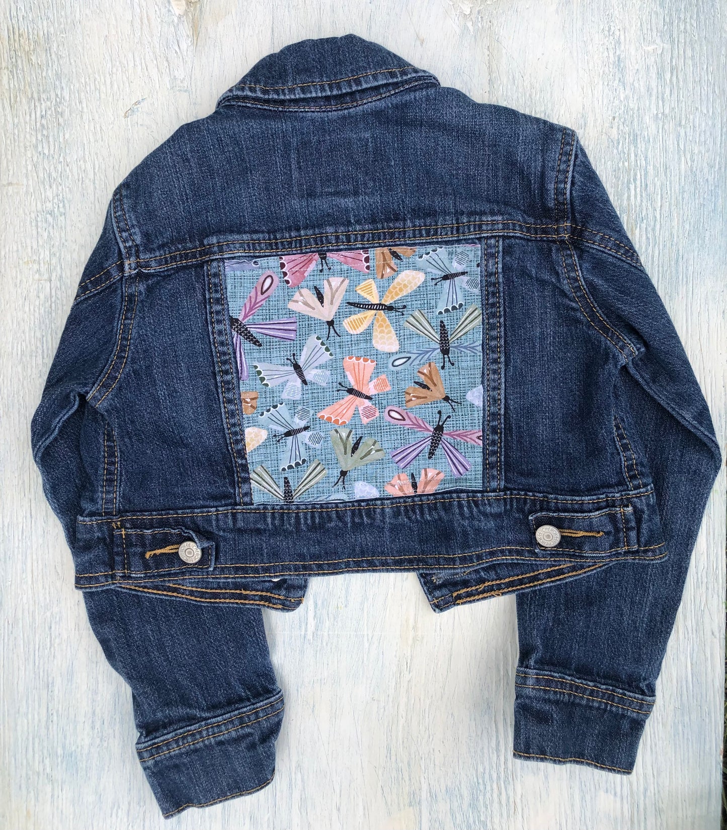 Butterfly/Moth Girl Denim Jacket 4/5