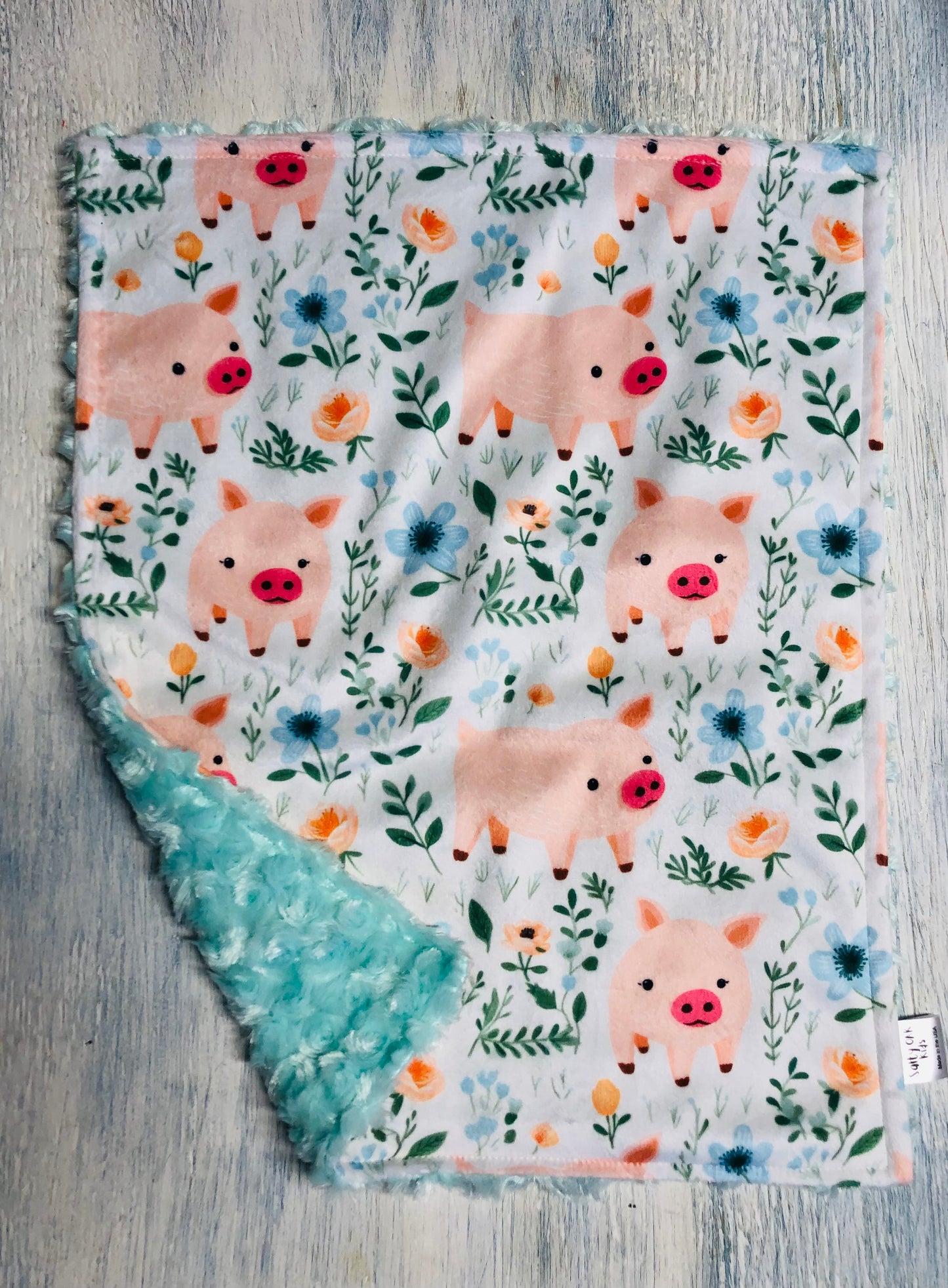 Little Pig Minky Lovey Security Blanket