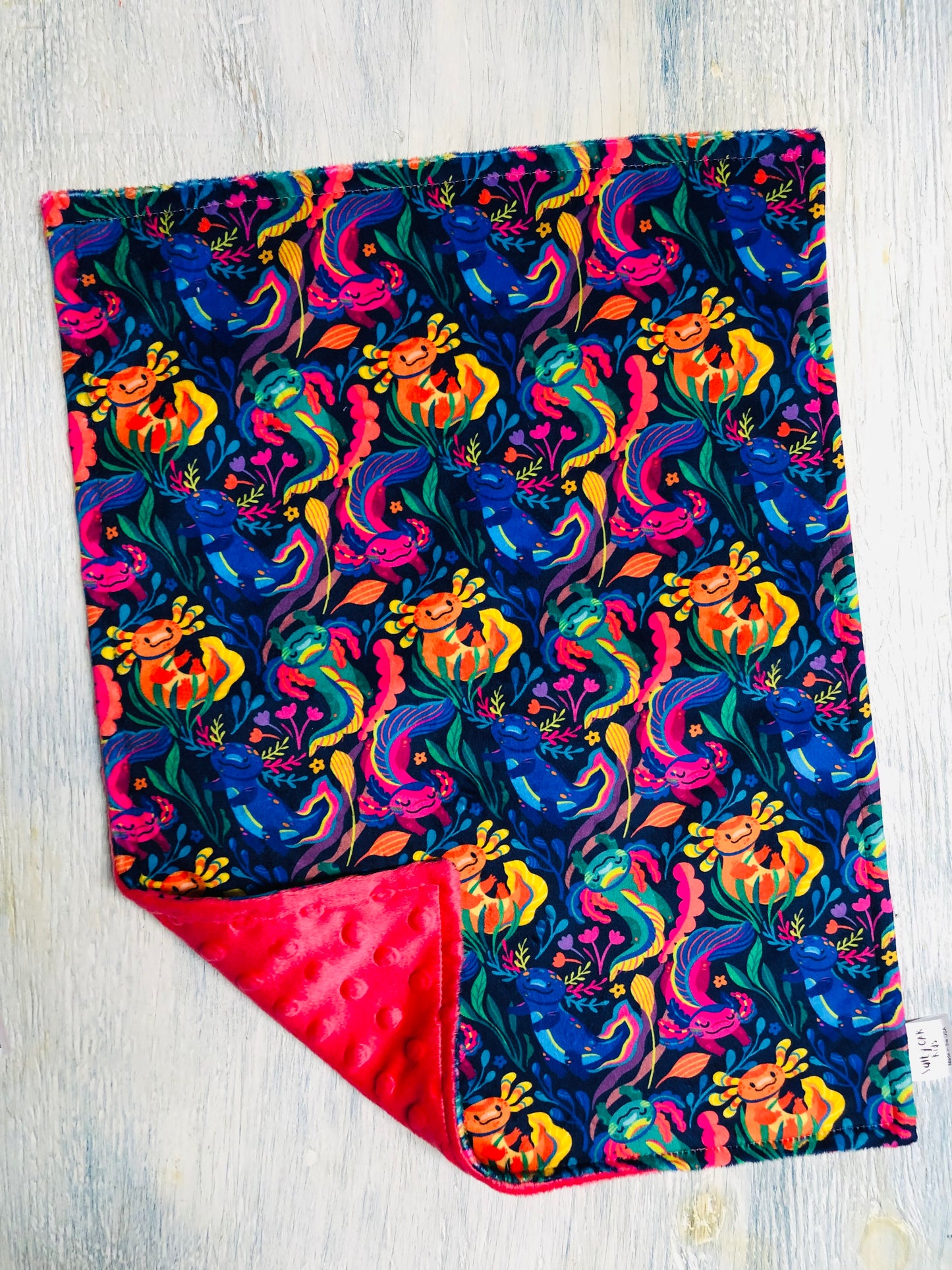 Axolotl Minky Lovey Security Blanket