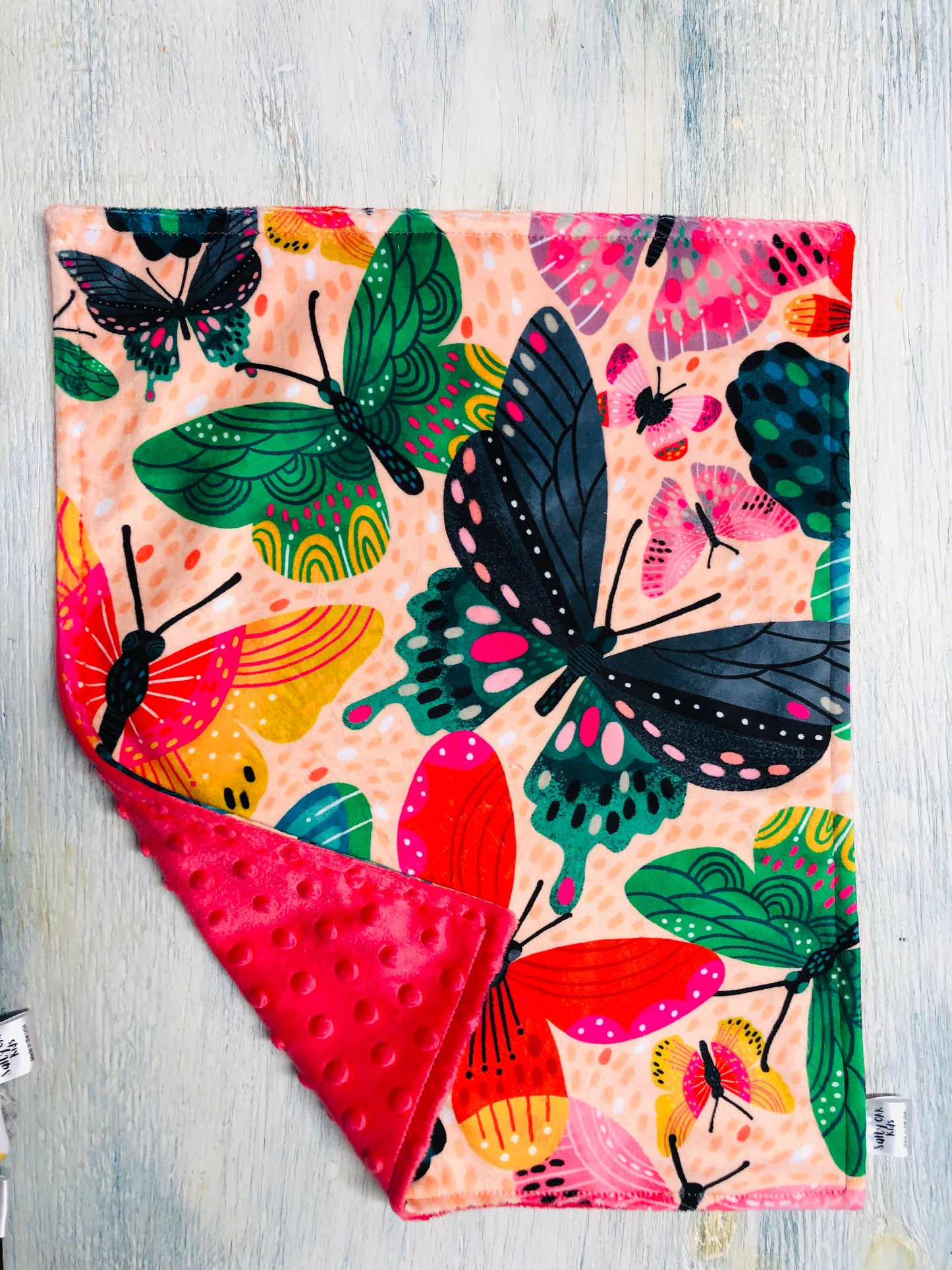 Butterfly Minky Lovey Security Blanket