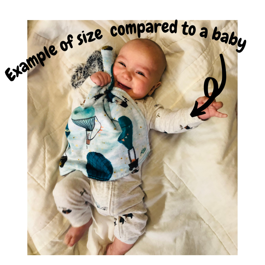 Robots Minky Baby Lovey Security Blanket