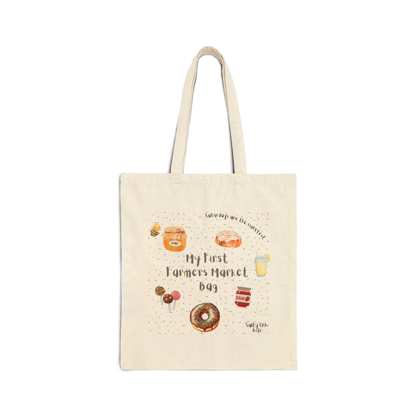 Saturdays are the Sweetest Cotton Canvas Tote Bag