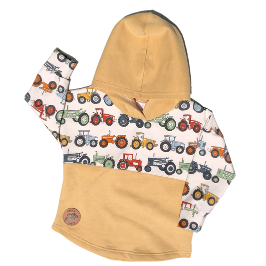 Tractor Love/ Free Range Kid Hooded Tee 18-24 month