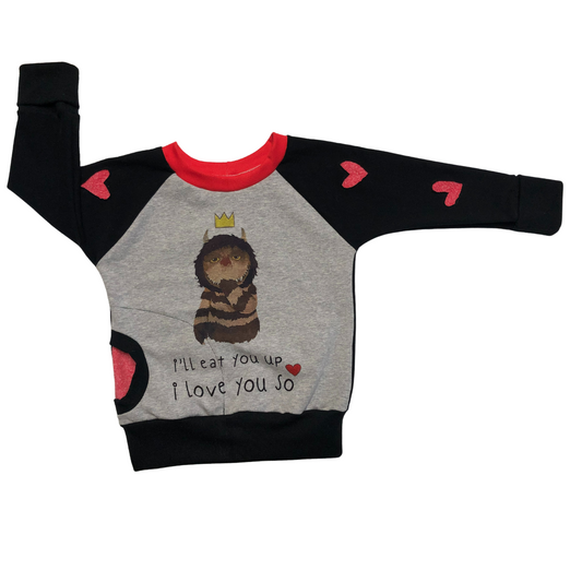 I'll Eat You Up- Wild Things Hearts Crewneck 1-3