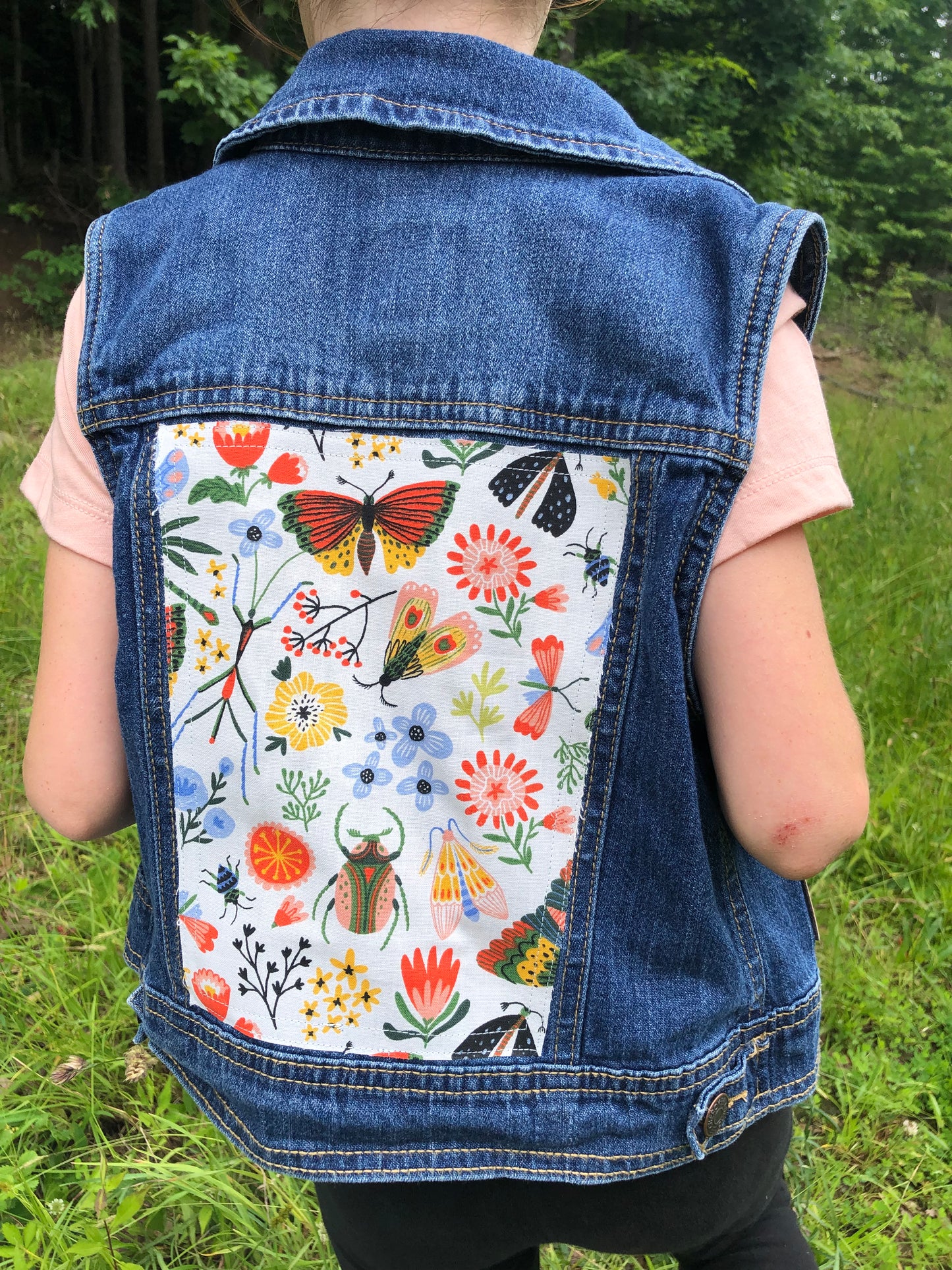 Stay Wild- Bug Denim Vest - Size 7/8