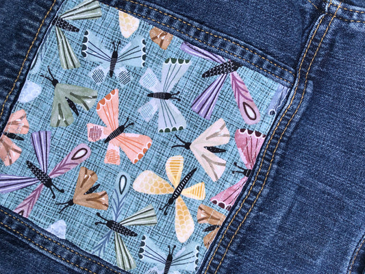 Butterfly/Moth Girl Denim Jacket 4/5