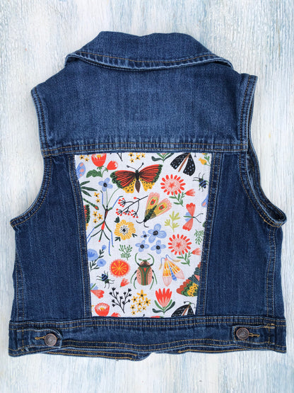 Stay Wild- Bug Denim Vest - Size 7/8