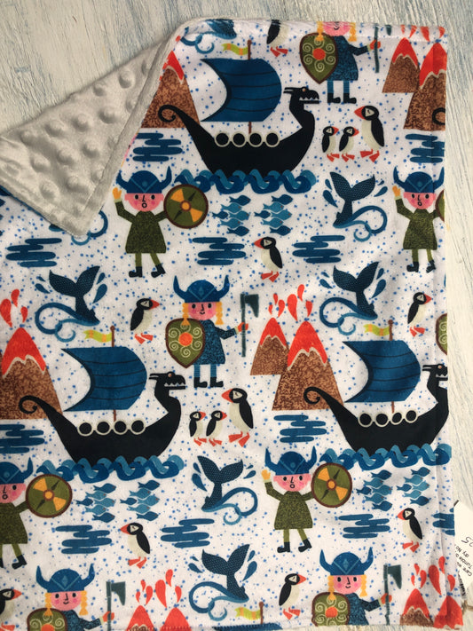 Vikings Minky Lovey Security Blanket