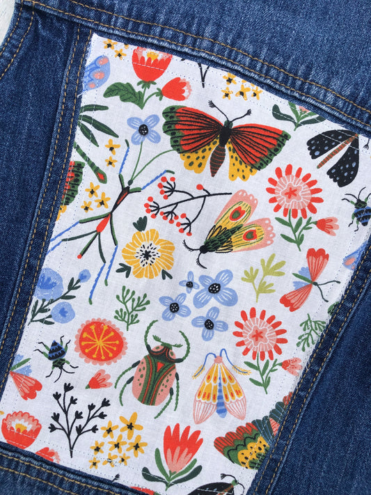 Stay Wild- Bug Denim Vest - Size 7/8