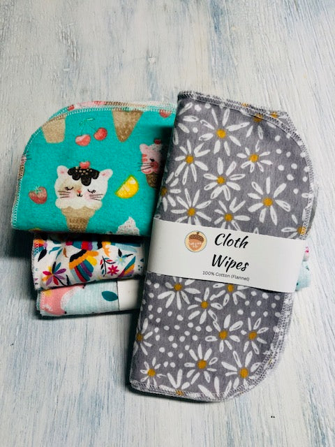 Reusable Cotton Cloth Wipes- Variety Packs