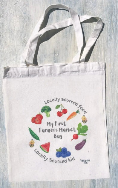 Locally Sourced Food for Locally Sourced Kid, Farmer's Market Bag