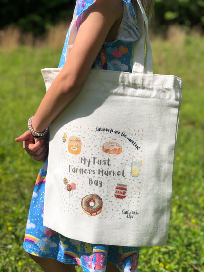 Saturdays are the Sweetest Cotton Canvas Tote Bag